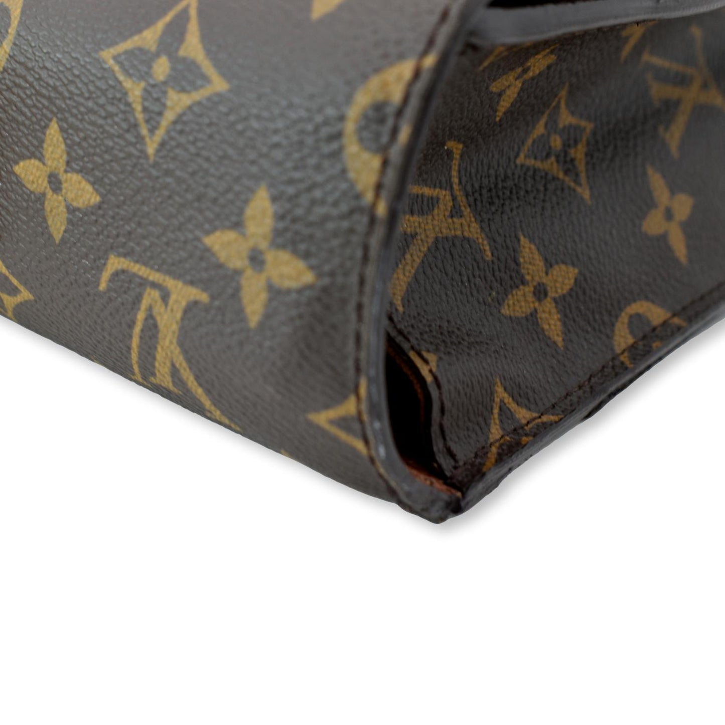LOUIS VUITTON Robusto 1 Compartment Monogram Canvas Briefcase Travel Bag Brown
