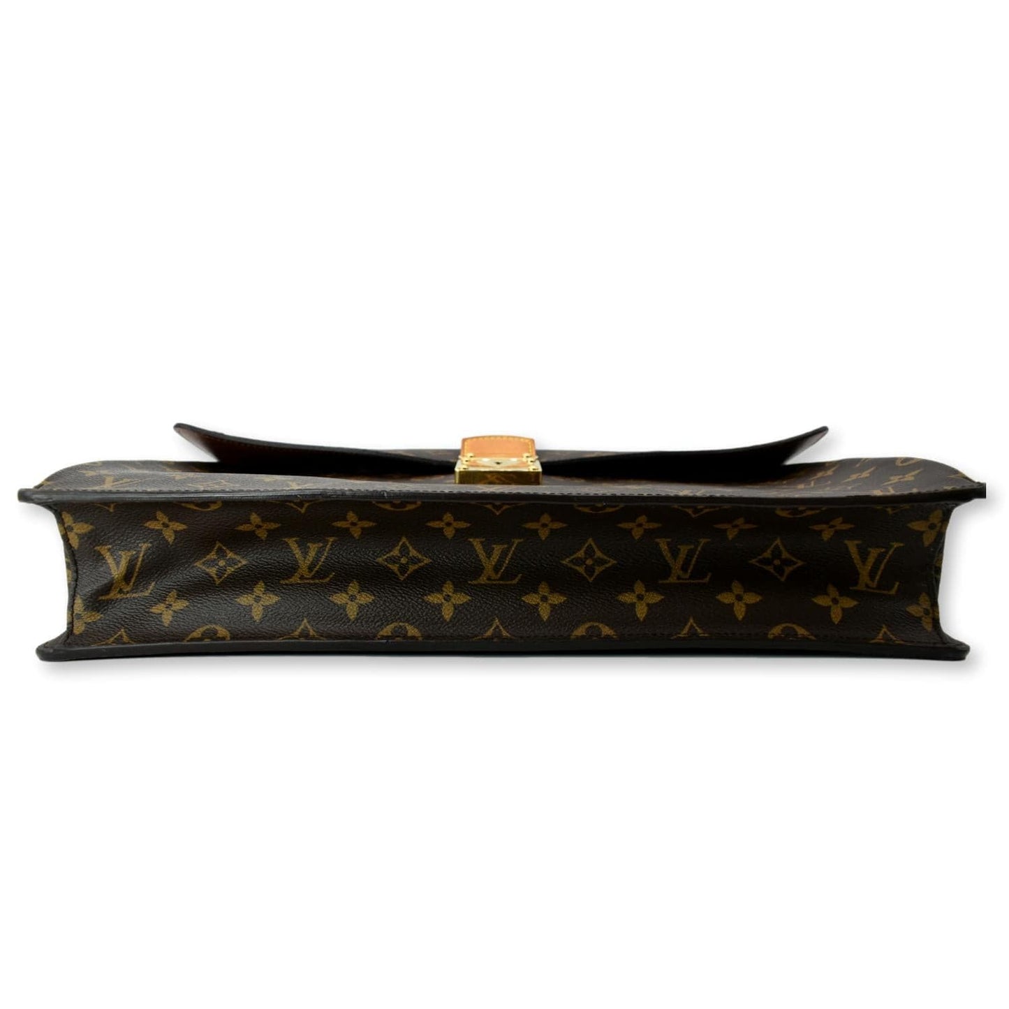 LOUIS VUITTON Robusto 1 Compartment Monogram Canvas Briefcase Travel Bag Brown