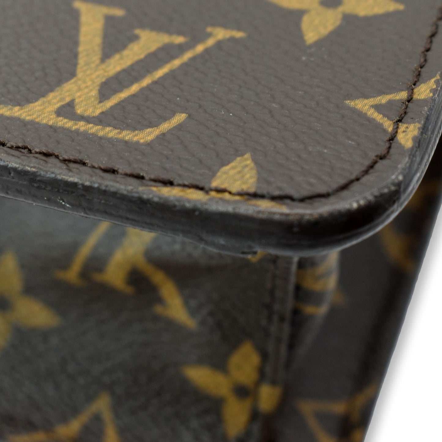LOUIS VUITTON Robusto 1 Compartment Monogram Canvas Briefcase Travel Bag Brown