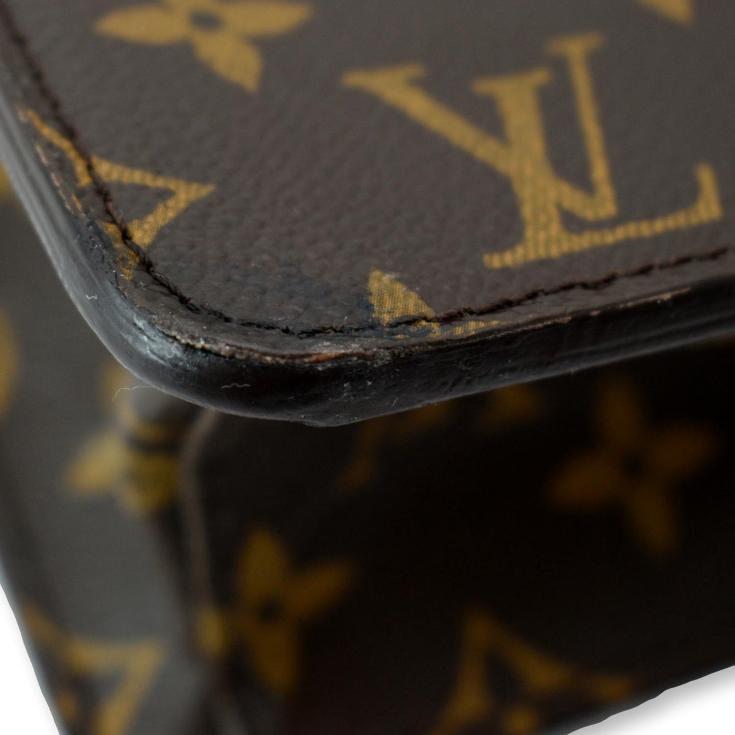 LOUIS VUITTON Robusto 1 Compartment Monogram Canvas Briefcase Travel Bag Brown