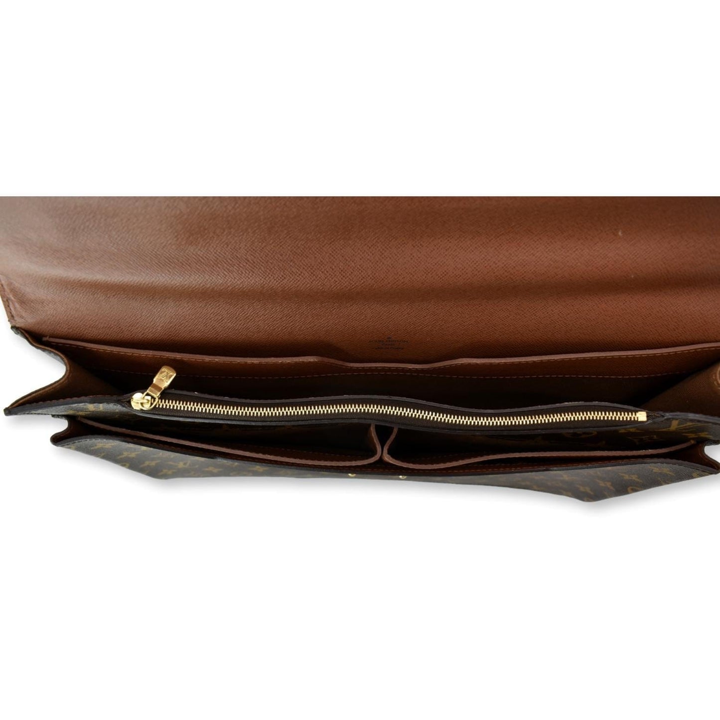 LOUIS VUITTON Robusto 1 Compartment Monogram Canvas Briefcase Travel Bag Brown