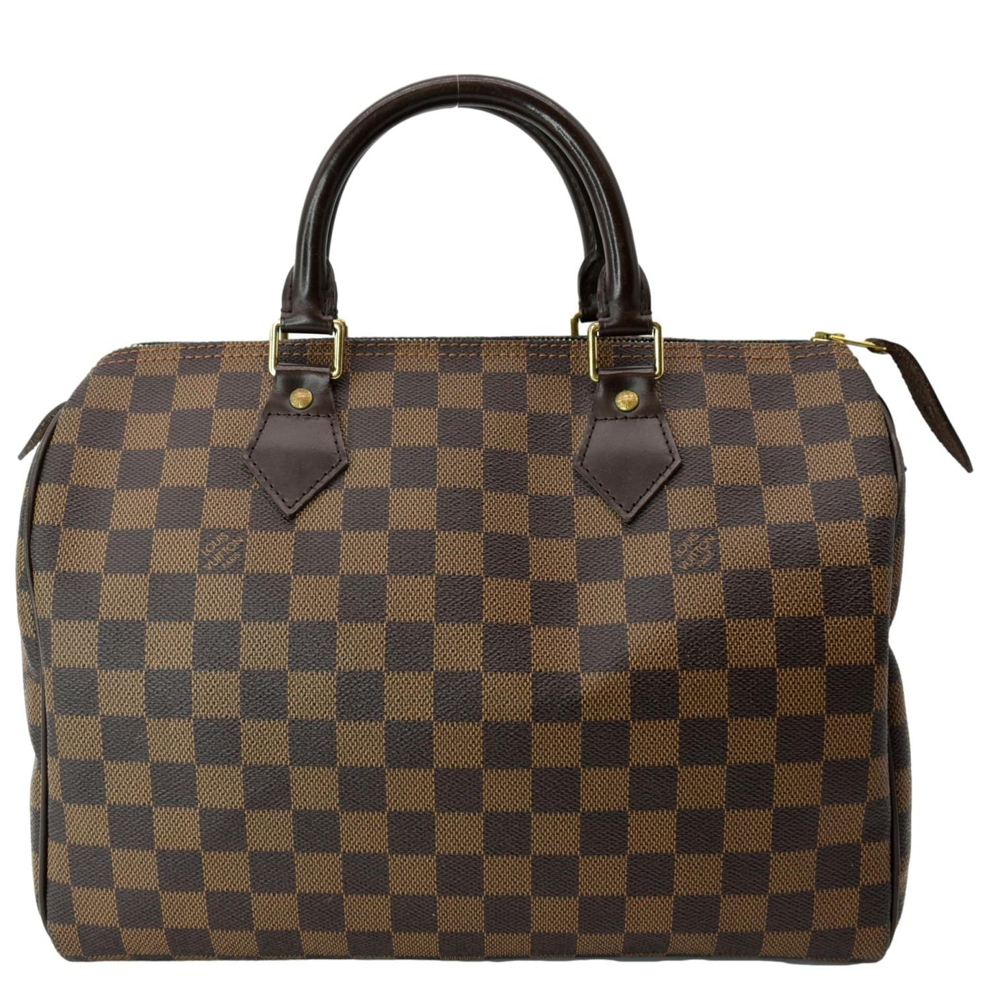 LOUIS VUITTON Speedy 30 Damier Ebene Satchel Bag Brown