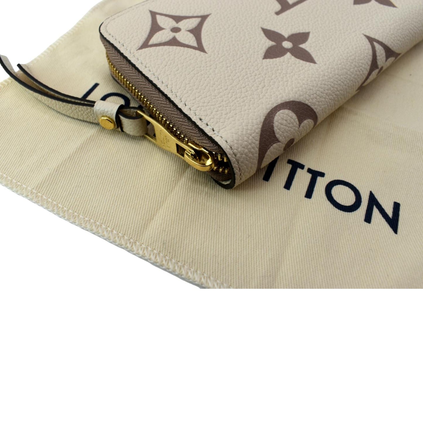 LOUIS VUITTON Felicie Pochette Insert Empreinte Zippy Wallet Bicolor