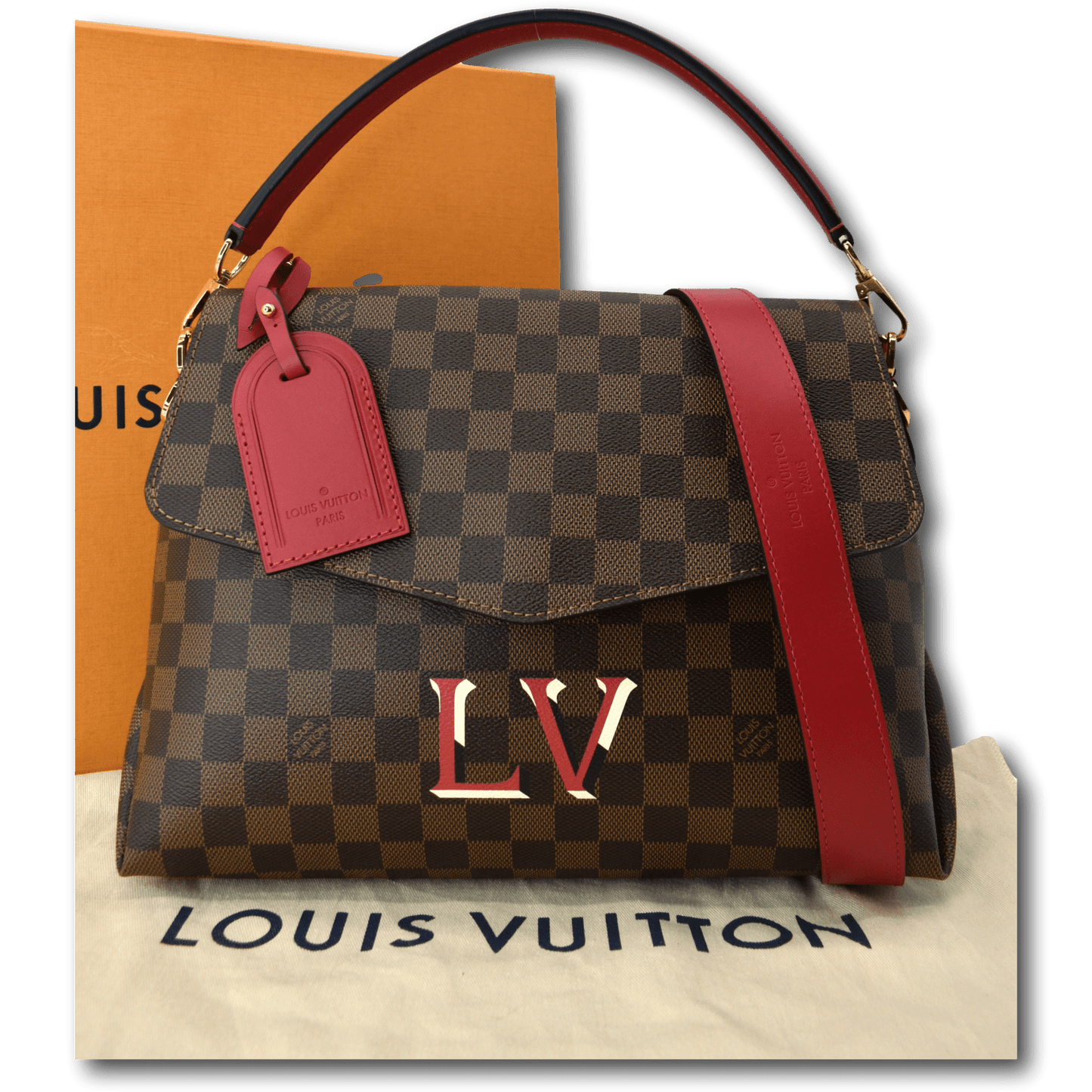 LOUIS VUITTON Beaubourg MM Damier Ebene Shoulder Bag Brown