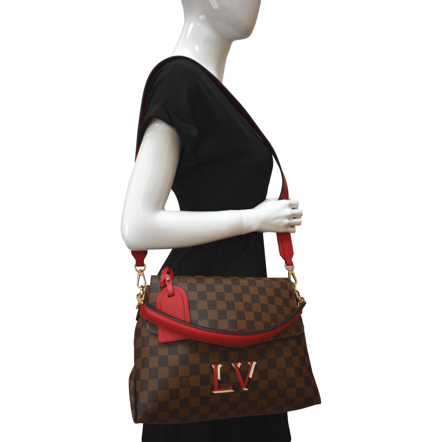 LOUIS VUITTON Beaubourg MM Damier Ebene Shoulder Bag Brown