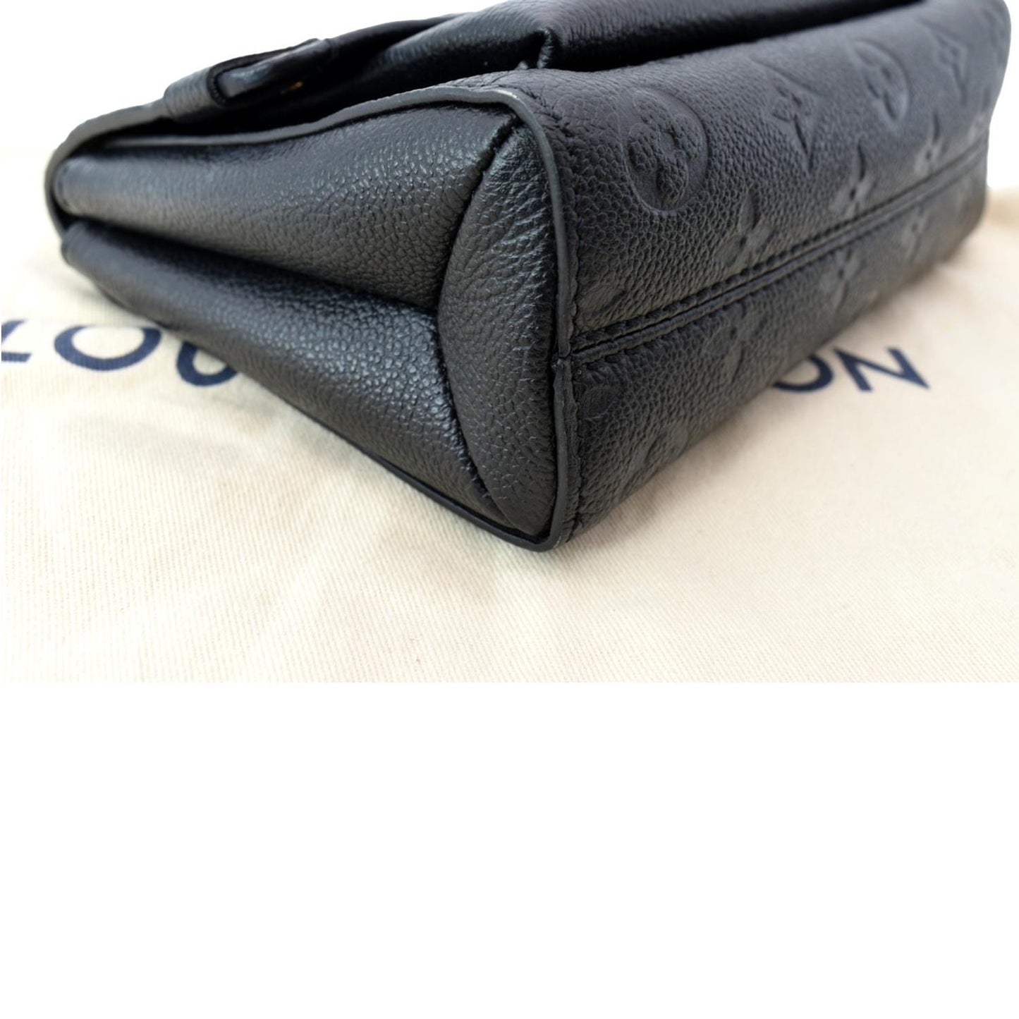 LOUIS VUITTON Vavin BB Monogram Empreinte Leather Shoulder Bag Black