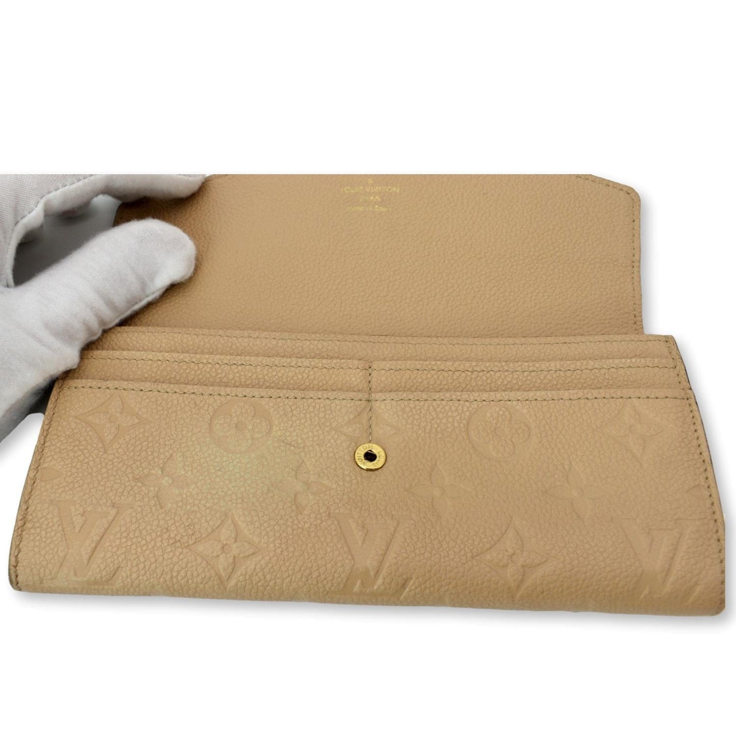 LOUIS VUITTON Curieuse Monogram Empreinte Leather Wallet Bronze