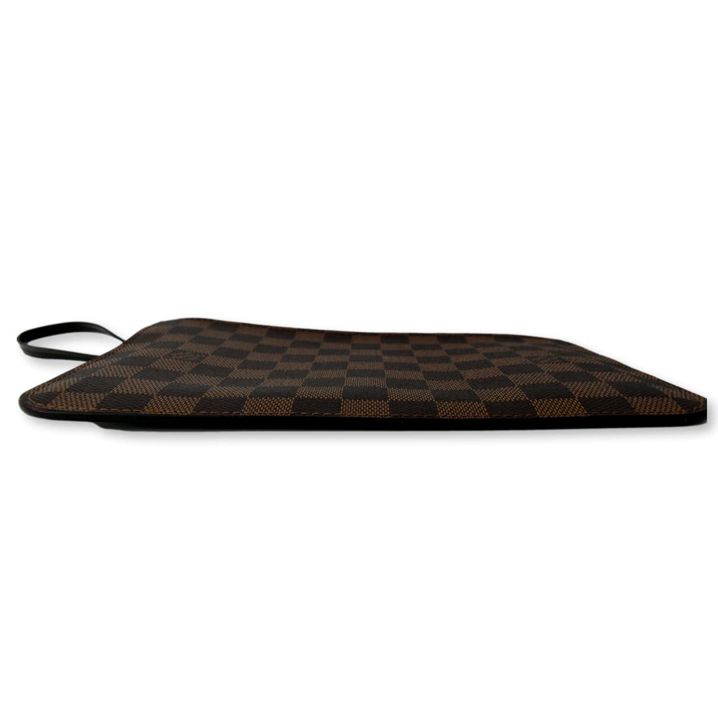 LOUIS VUITTON  Neverfull Damier Ebene Pochette Wristlet Pouch Brown