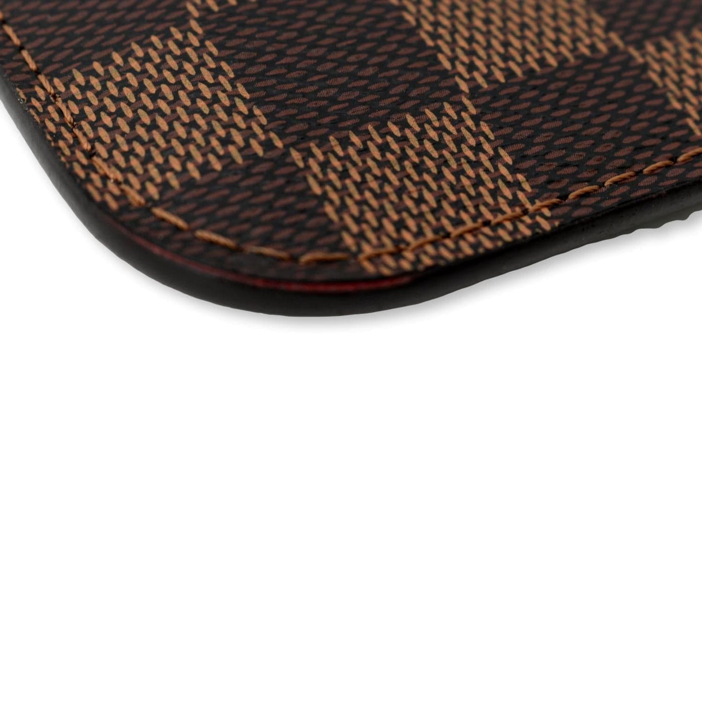 LOUIS VUITTON  Neverfull Damier Ebene Pochette Wristlet Pouch Brown
