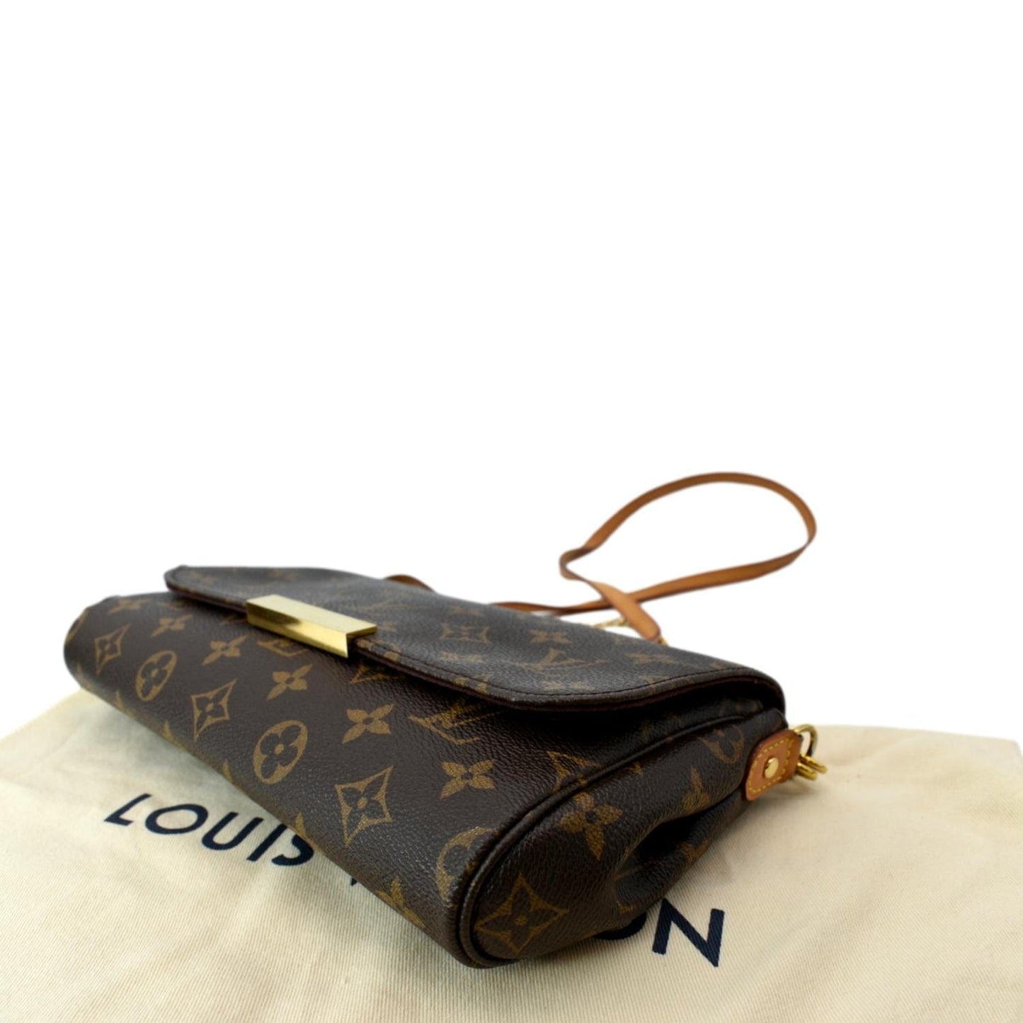 LOUIS VUITTON Favorite MM Monogram Canvas Crossbody Bag Brown