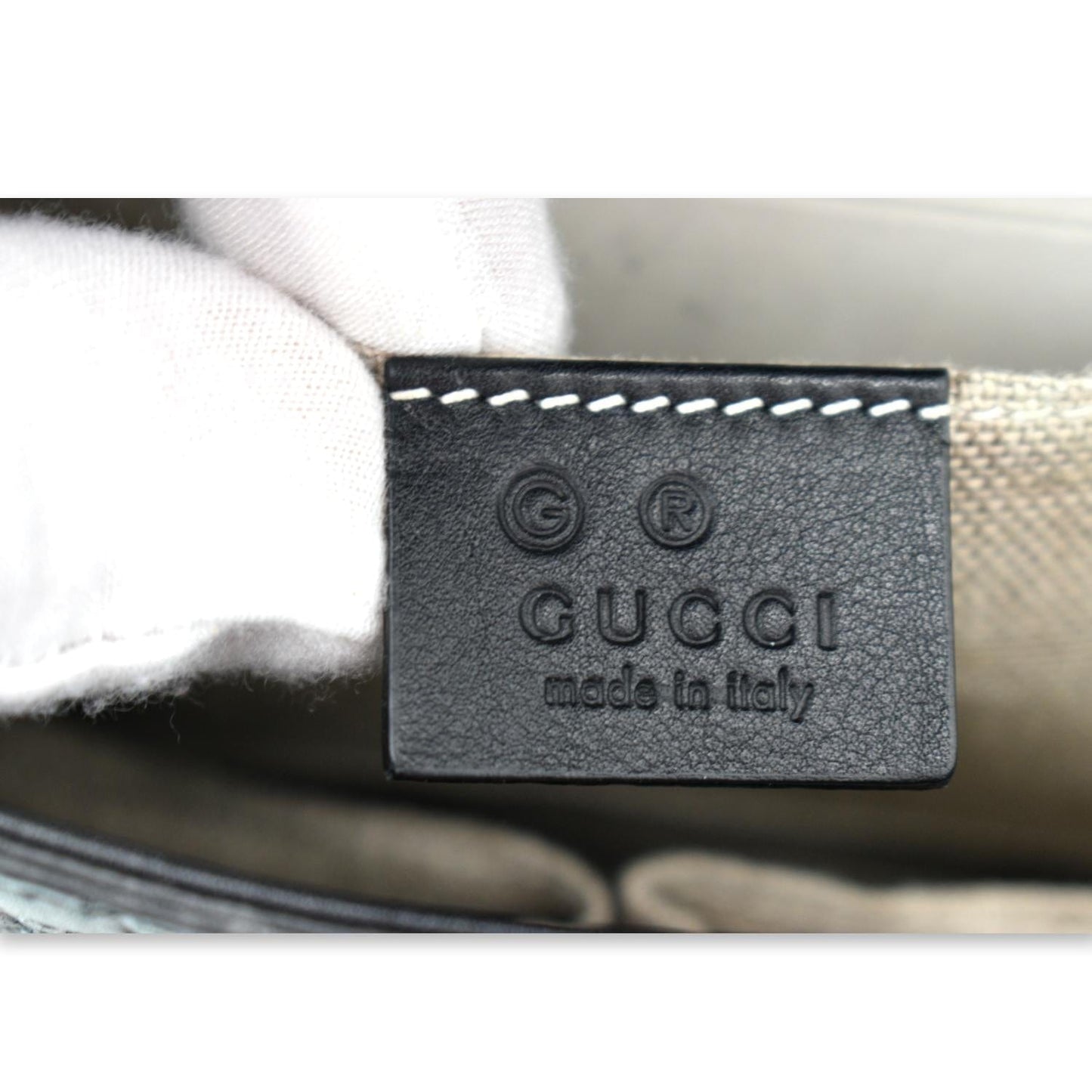 GUCCI Emily Medium GG Guccissima Leather Chain Shoulder Bag 449635 Black
