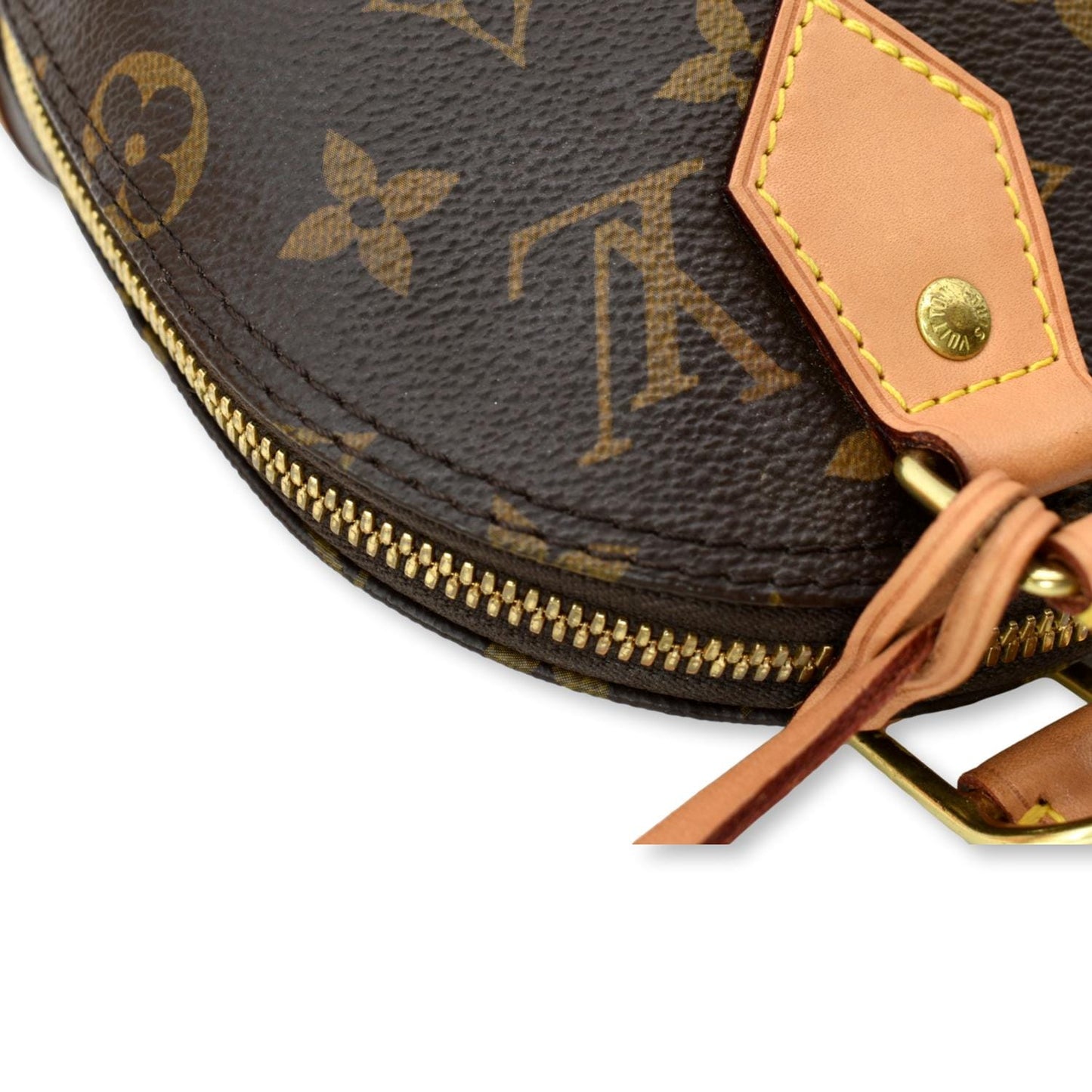LOUIS VUITTON Alma BB Monogram Canvas Satchel Crossbody Bag Brown
