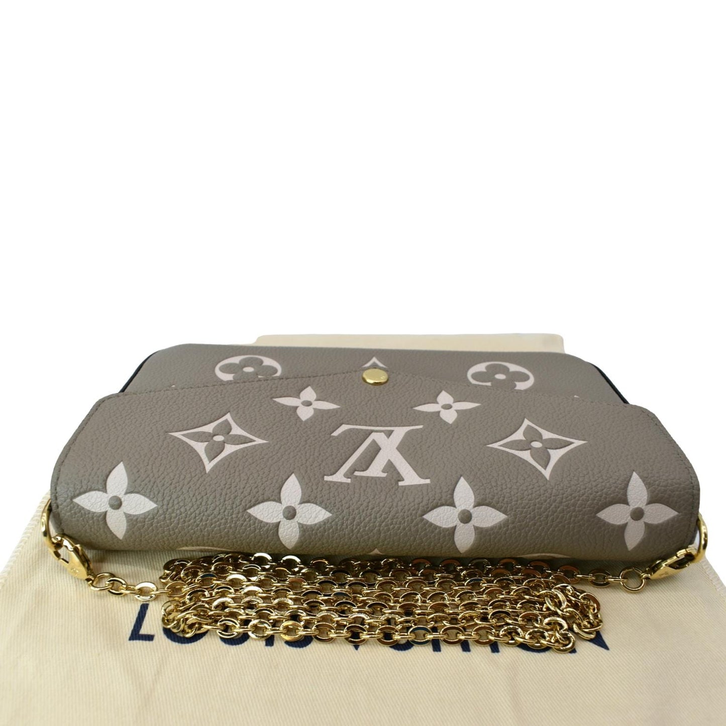 LOUIS VUITTON Felicie Pochette Monogram Empreinte Crossbody Bag Bicolor