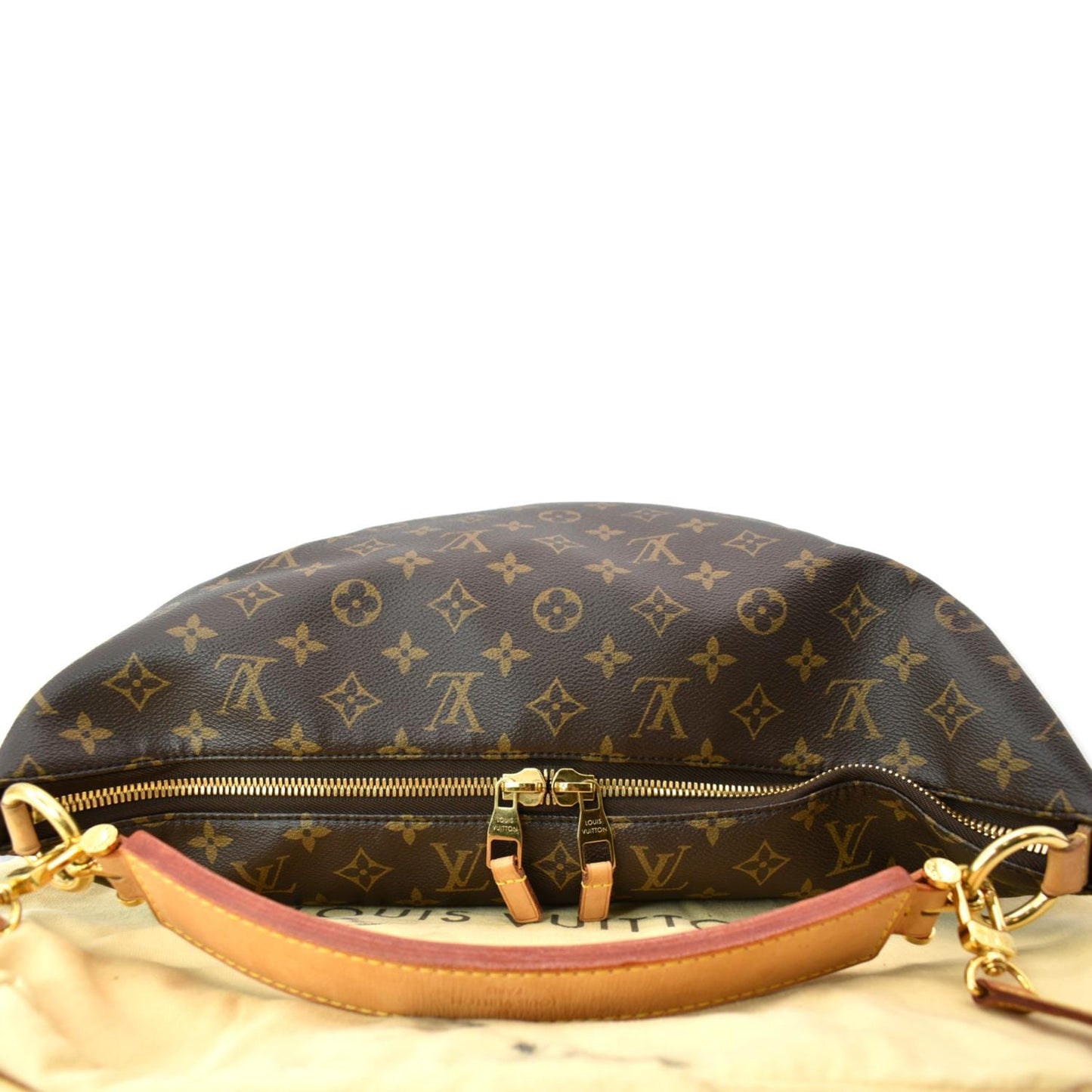 LOUIS VUITTON Sully MM Monogram Canvas Shoulder Bag Brown