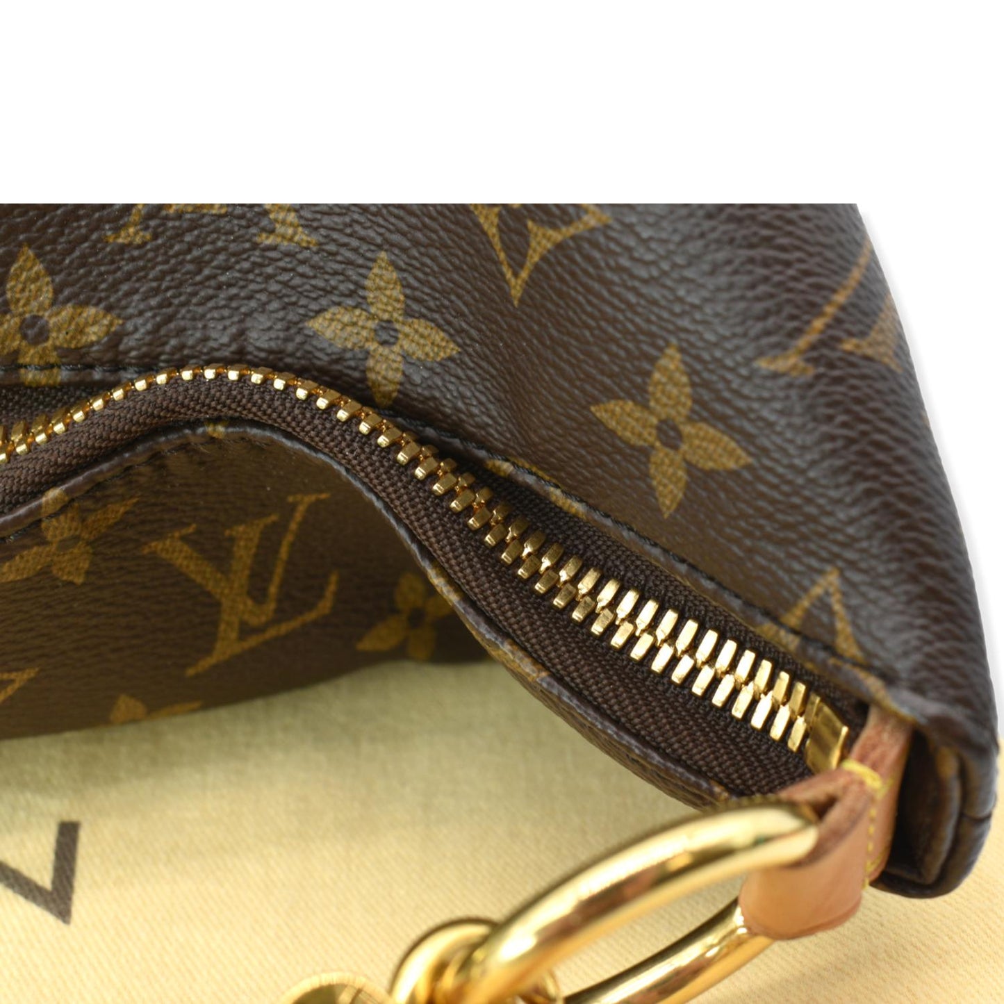 LOUIS VUITTON Sully MM Monogram Canvas Shoulder Bag Brown