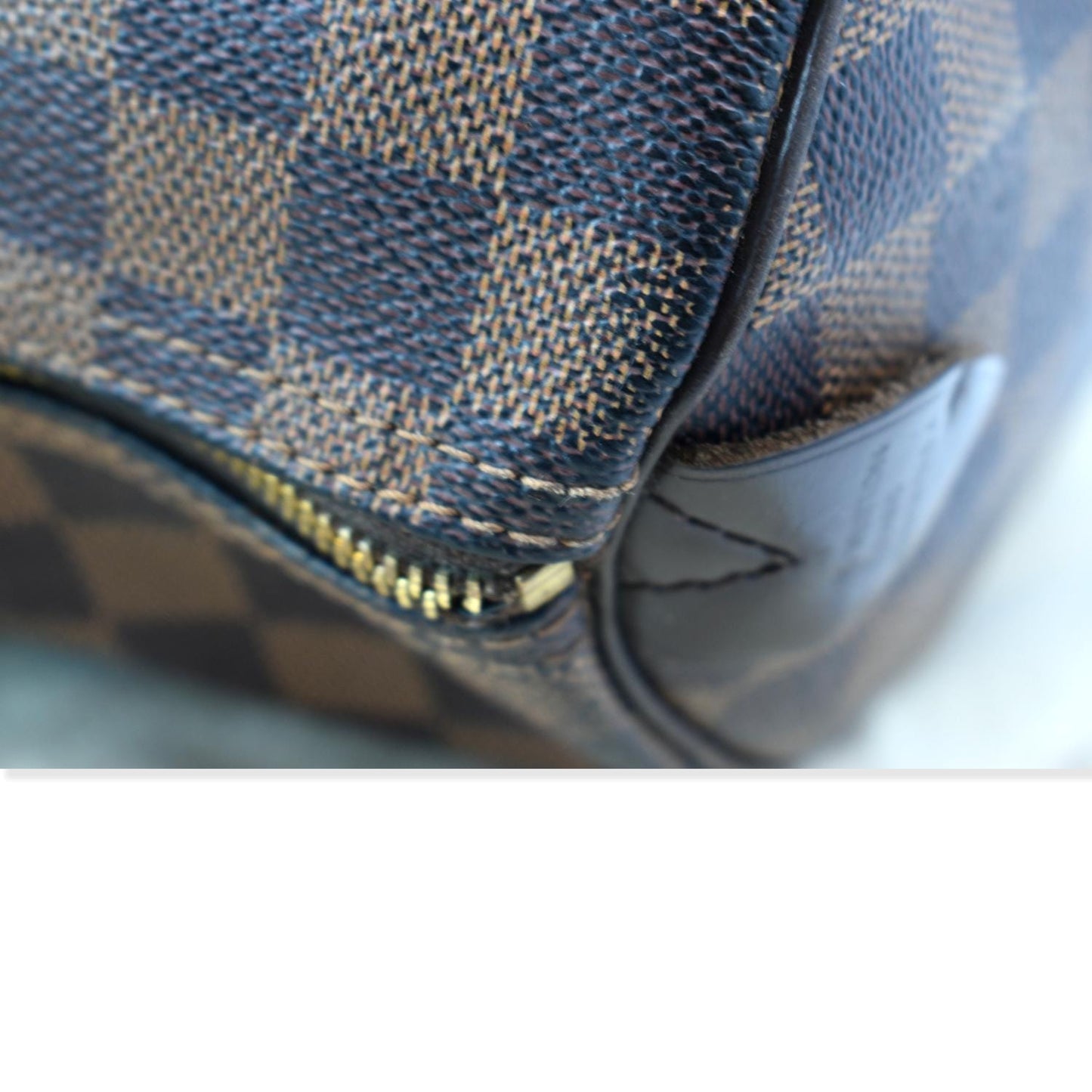 LOUIS VUITTON  Speedy 35 Damier Ebene Satchel Bag Brown