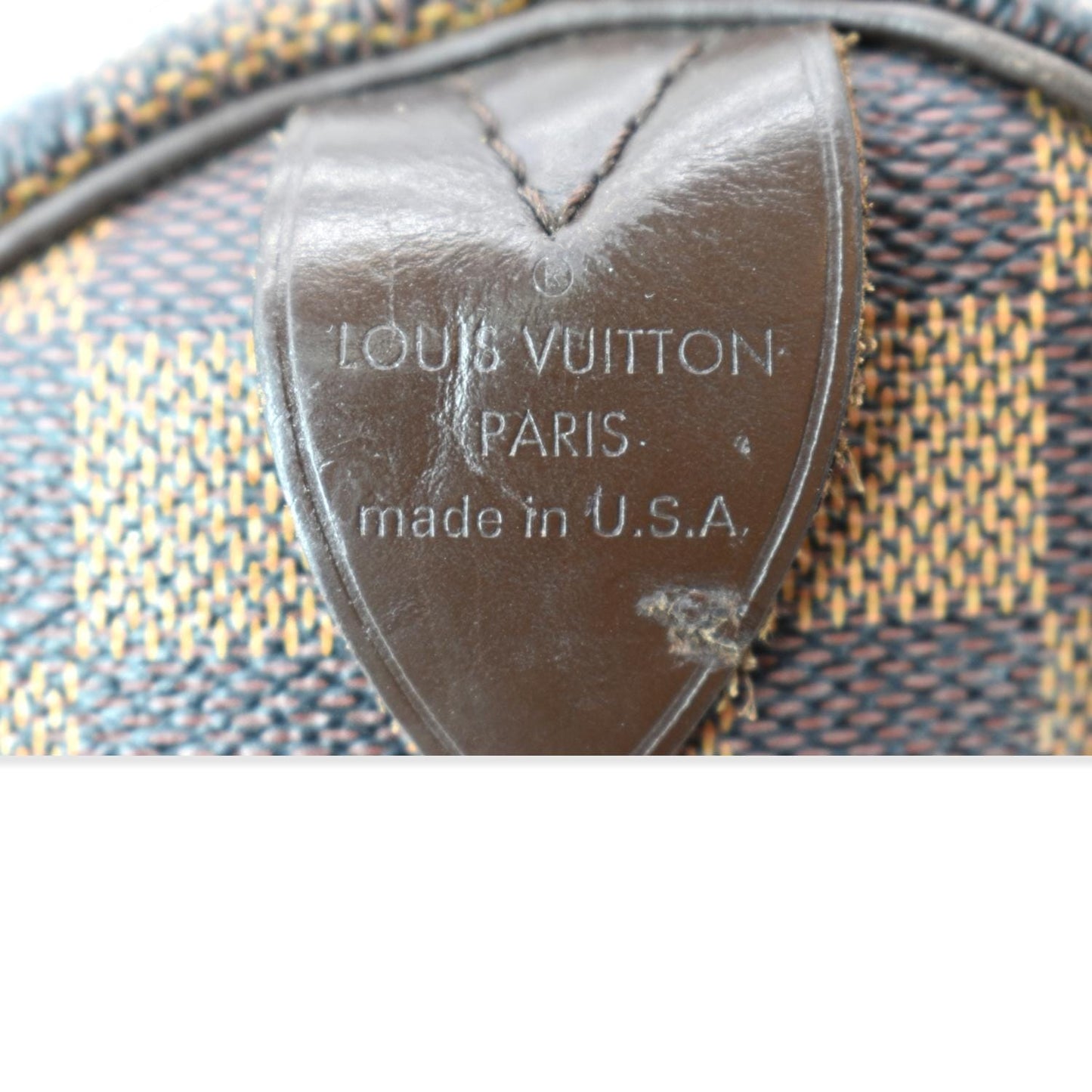 LOUIS VUITTON  Speedy 35 Damier Ebene Satchel Bag Brown