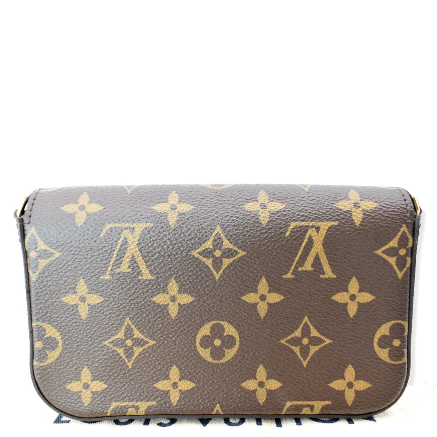 LOUIS VUITTON Felicie Strap & Go Pochette Monogram Canvas Shoulder Bag Brown