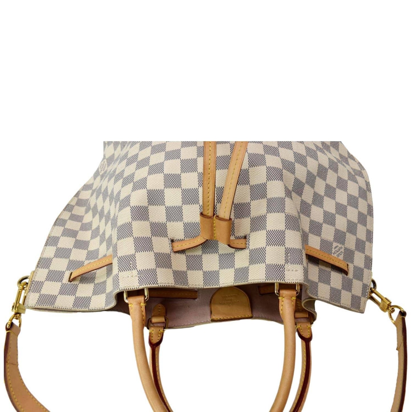 LOUIS VUITTON Girolata Damier Azur Shoulder Bag White
