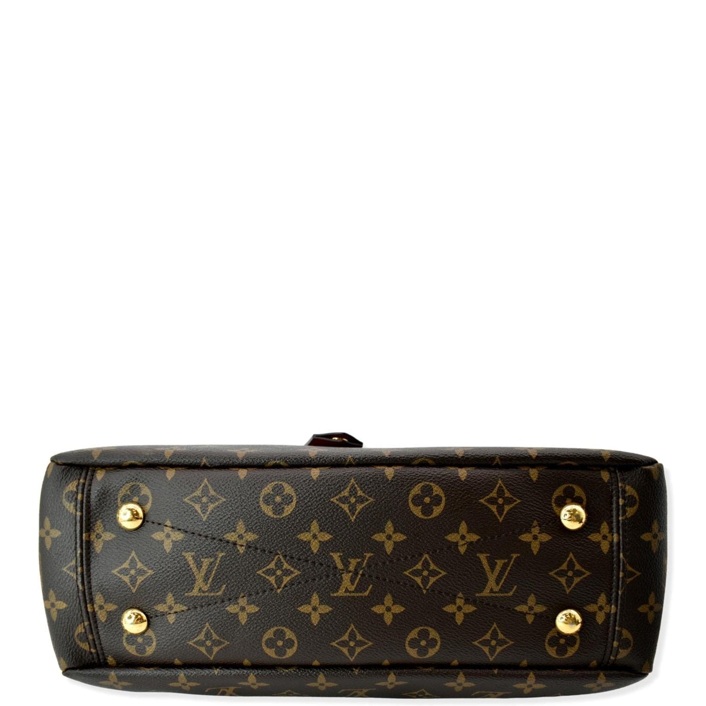 LOUIS VUITTON Pallas Chain Monogram Canvas Shopper Tote Bag Brown
