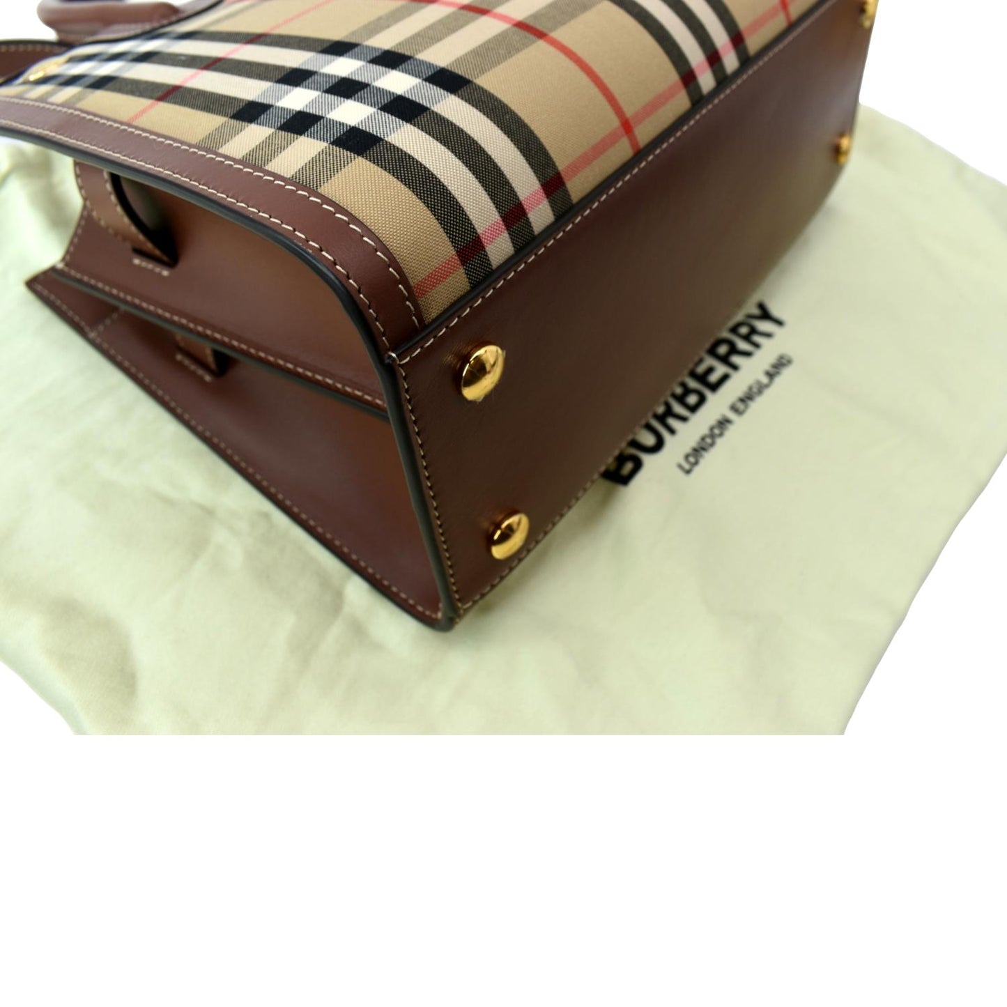 Burberry Vintage Check Two Handle Title Bag Multicolor