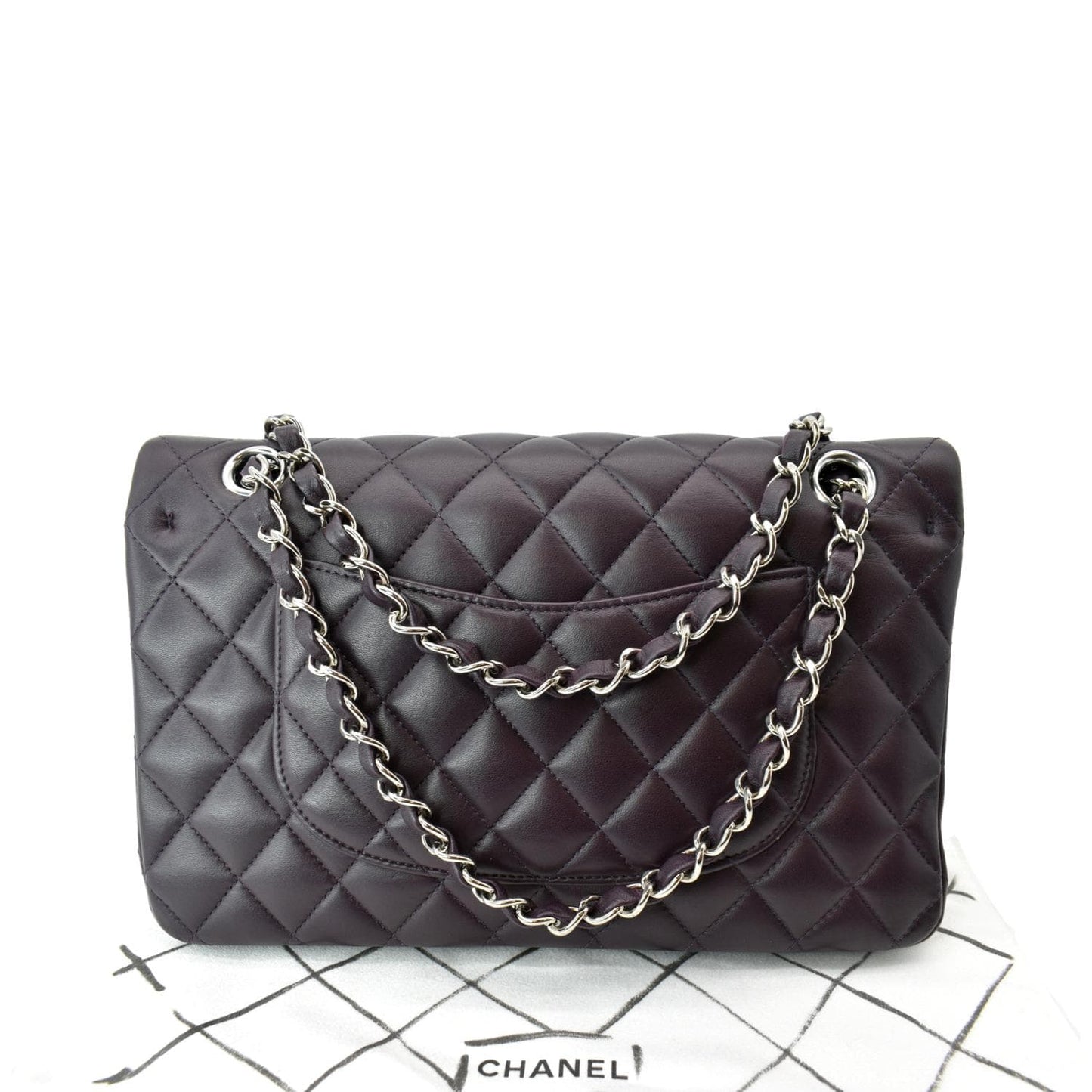 CHANEL Classic Flap Small Calfskin Leather Shoulder Bag Maroon