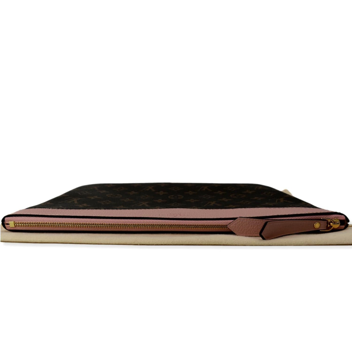 LOUIS VUITTON Daily Pouch Monogram Canvas Clutch Bag Rose Poudre