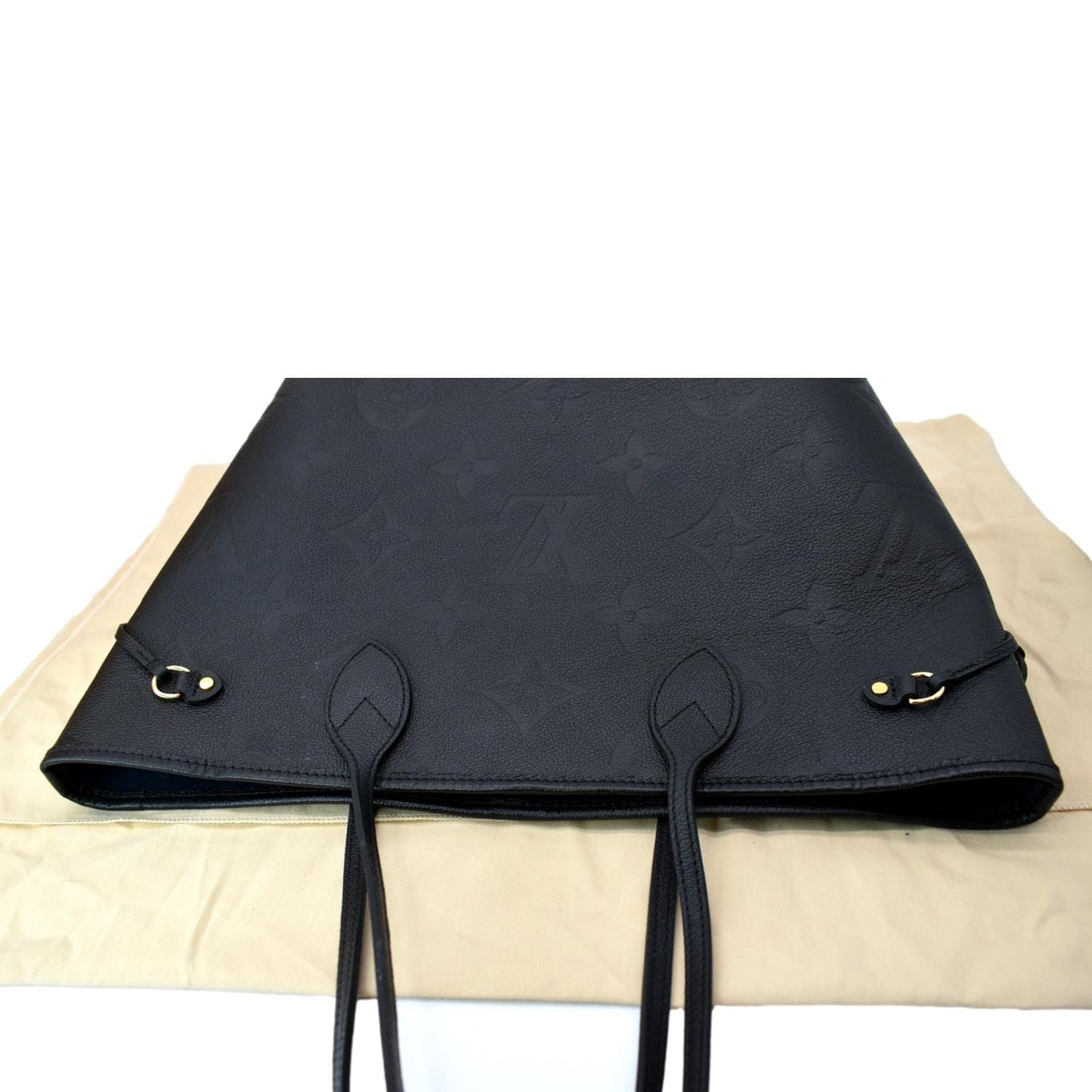 LOUIS VUITTON Neverfull MM Monogram Empreinte Tote Bag Black