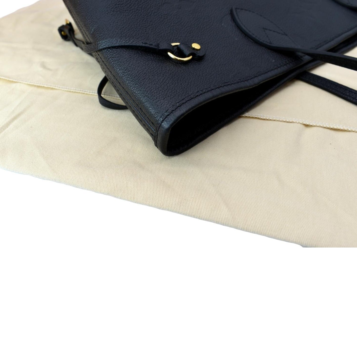 LOUIS VUITTON Neverfull MM Monogram Empreinte Tote Bag Black
