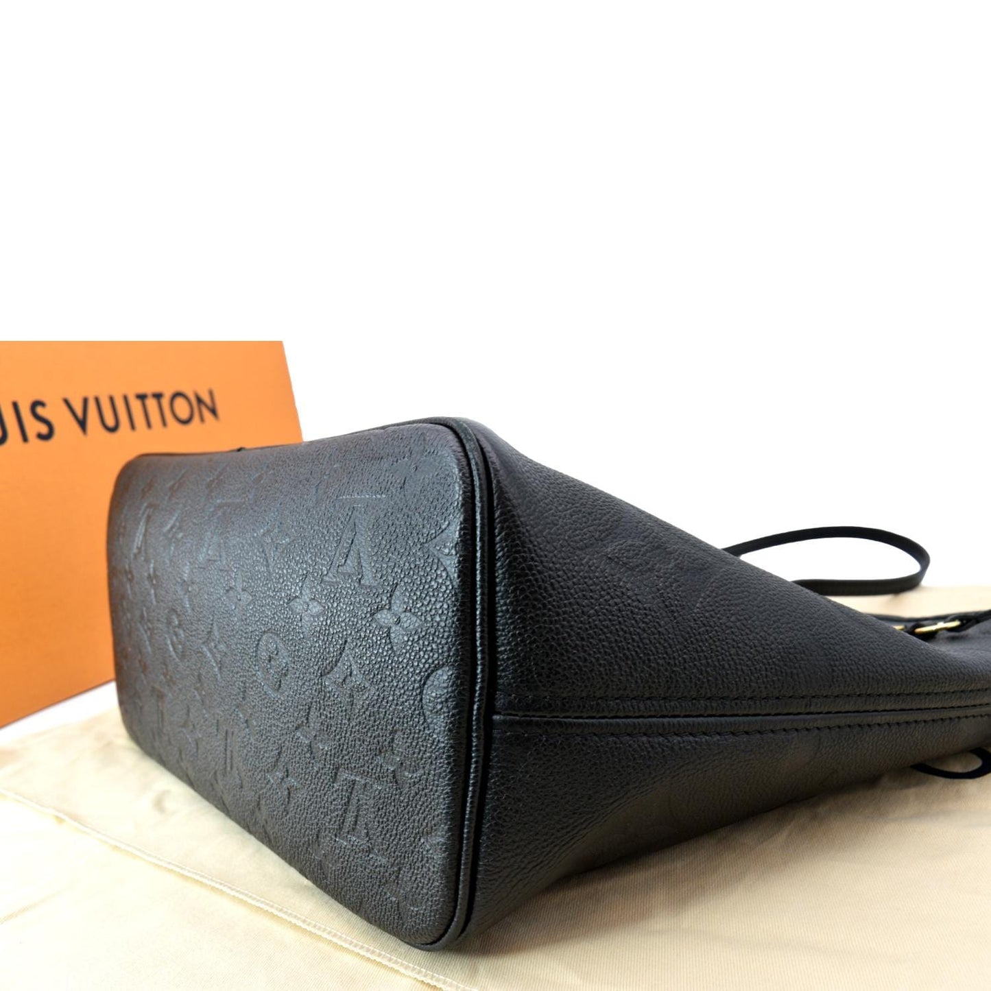 LOUIS VUITTON Neverfull MM Monogram Empreinte Tote Bag Black