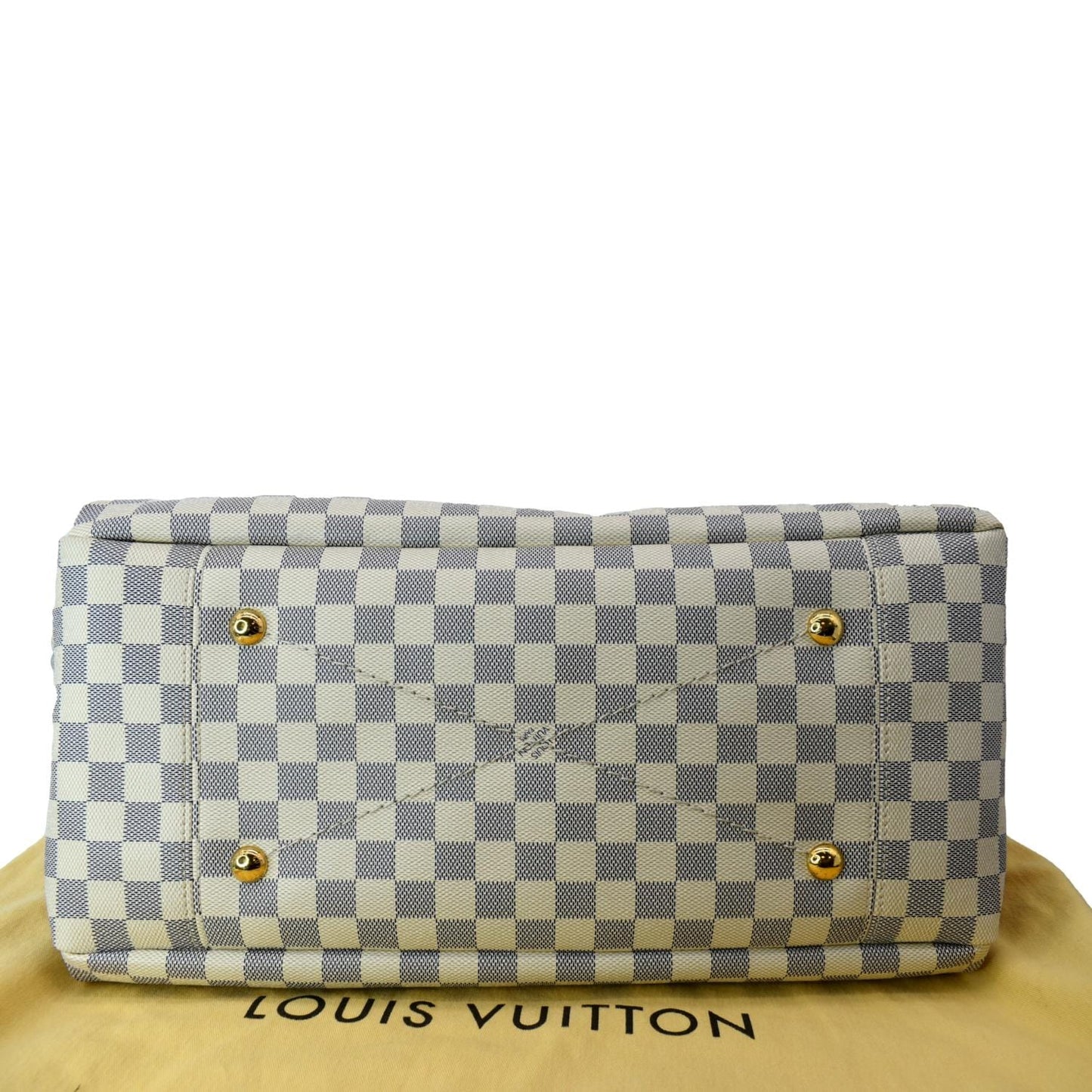 LOUIS VUITTON Artsy MM Damier Azur  Hobo Bag White