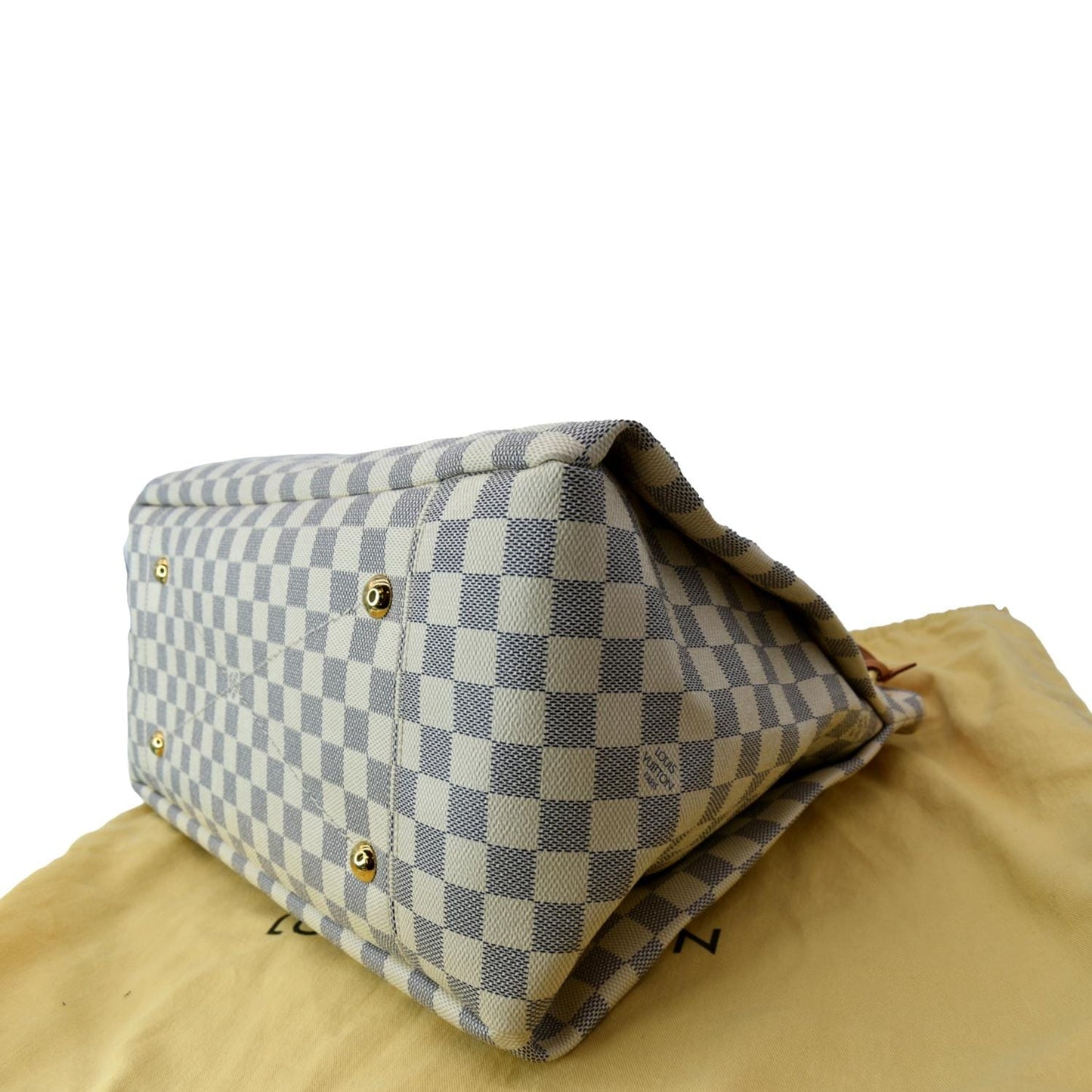 LOUIS VUITTON Artsy MM Damier Azur  Hobo Bag White