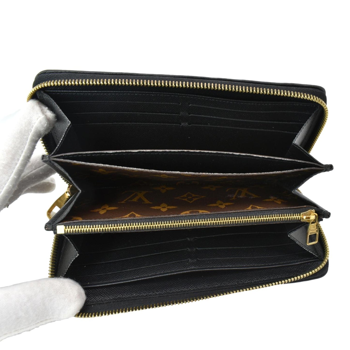 LOUIS VUITTON Retiro Monogram Canvas Zippy Wallet Brown