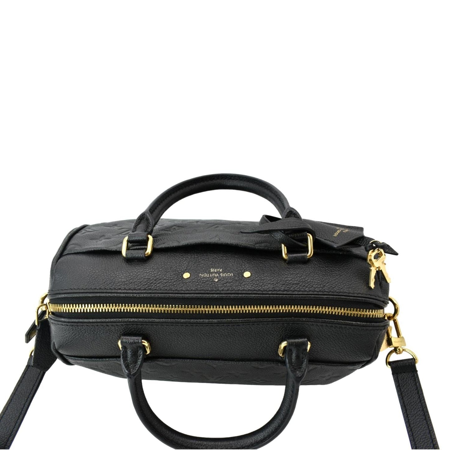 LOUIS VUITTON Speedy Bandouliere 25 Empreinte Leather  Shoulder Bag Black