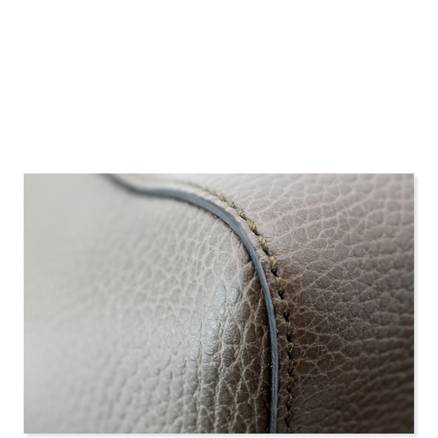 GUCCI Swing Medium Pebbled Leather Tote Bag Taupe 354397