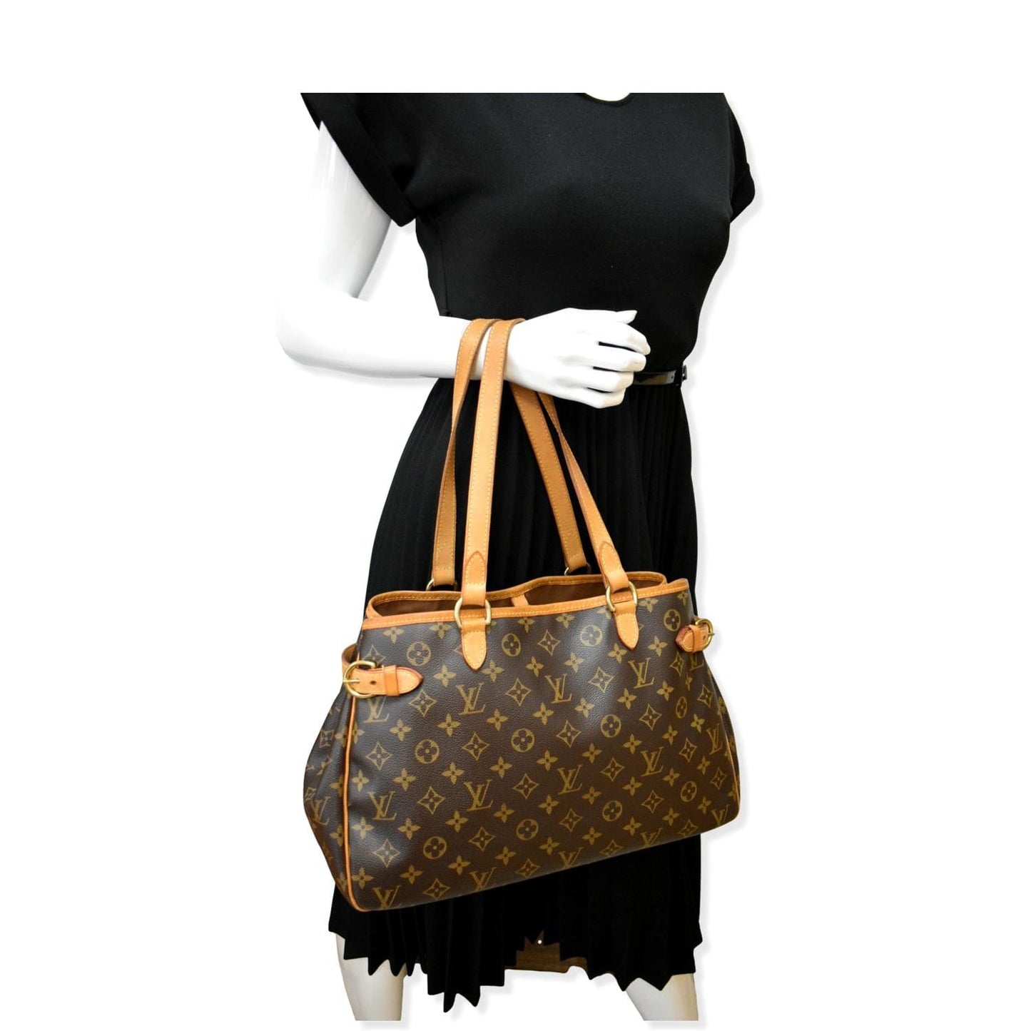 LOUIS VUITTON Batignolles Horizontal Monogram Canvas Shoulder Bag Brown
