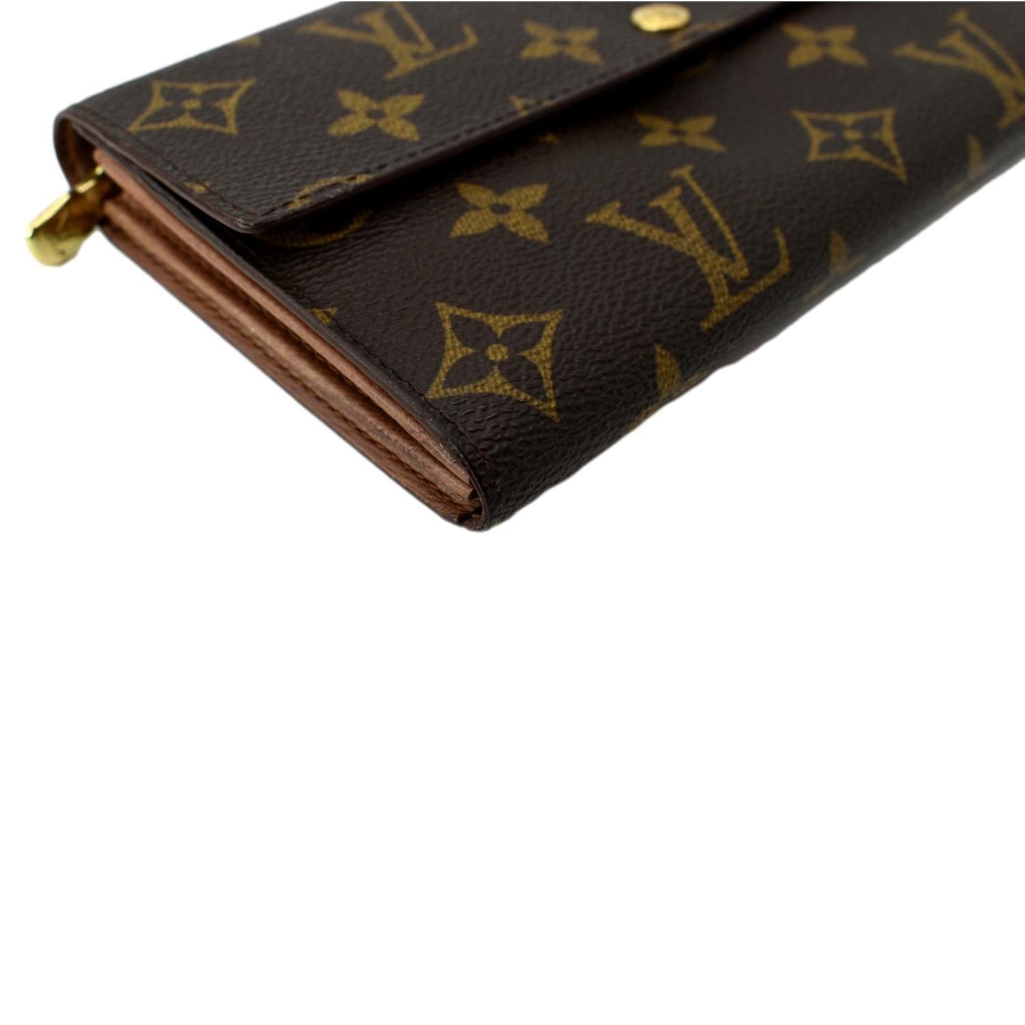 LOUIS VUITTON Sarah Monogram Canvas Wallet Brown