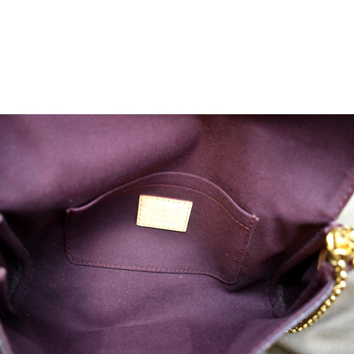 LOUIS VUITTON Favorite PM Monogram Canvas Crossbody Bag Brown