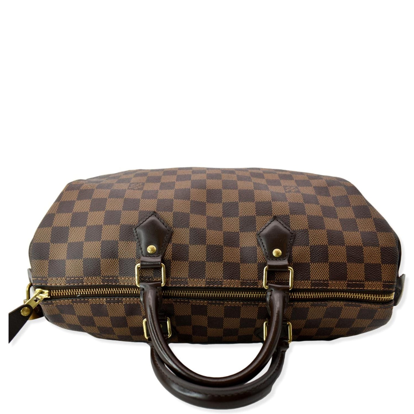 LOUIS VUITTON  Speedy 35 Damier Ebene Satchel Bag Brown
