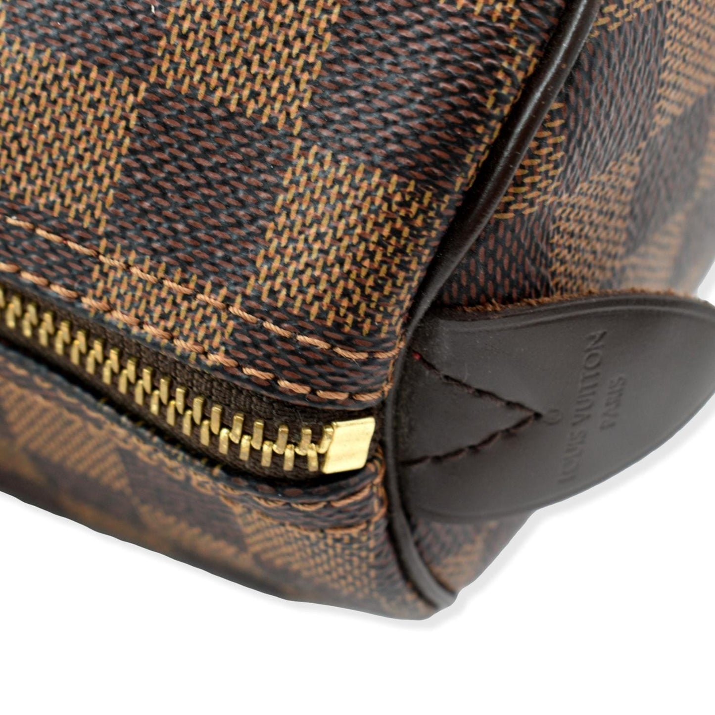 LOUIS VUITTON  Speedy 35 Damier Ebene Satchel Bag Brown