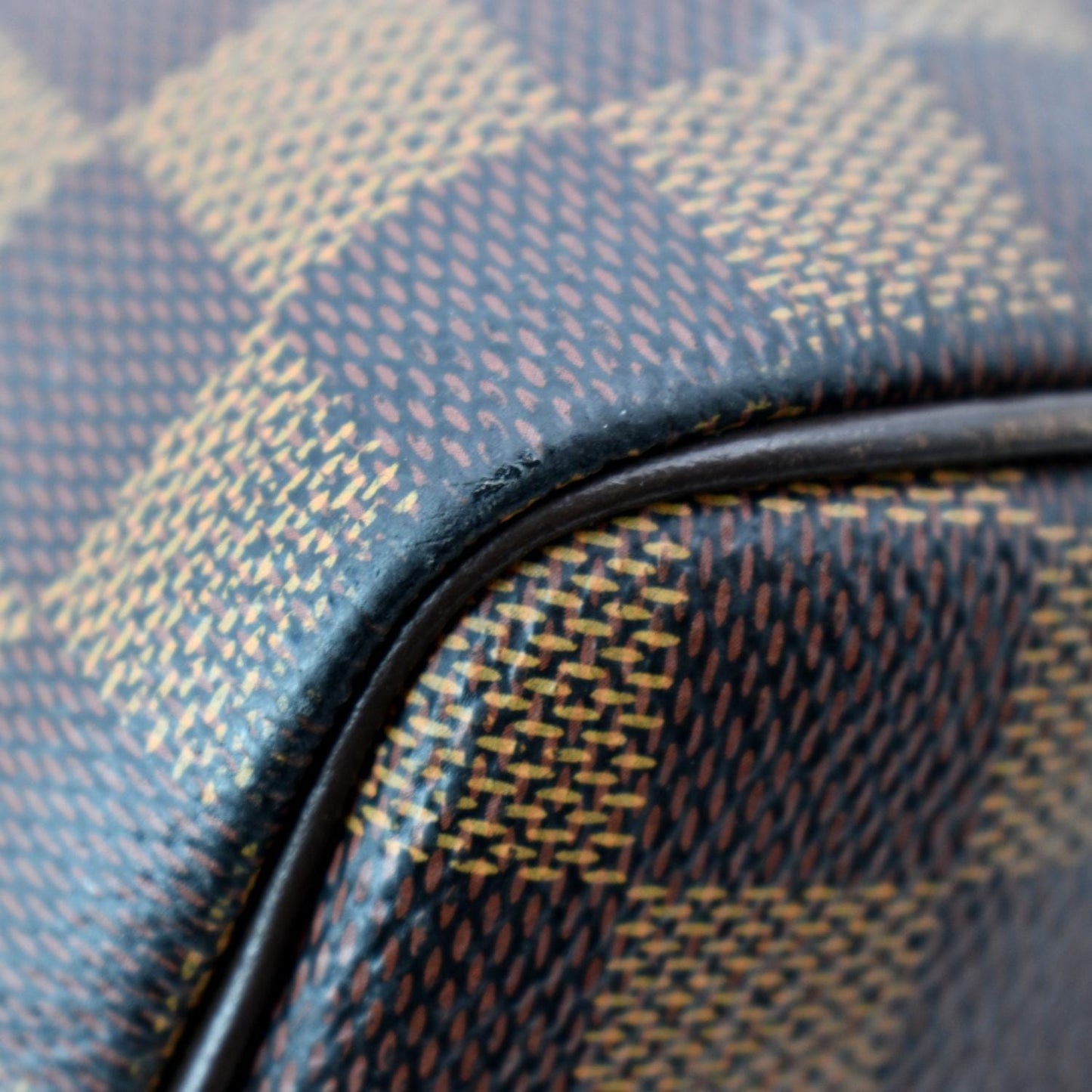 LOUIS VUITTON  Speedy 35 Damier Ebene Satchel Bag Brown