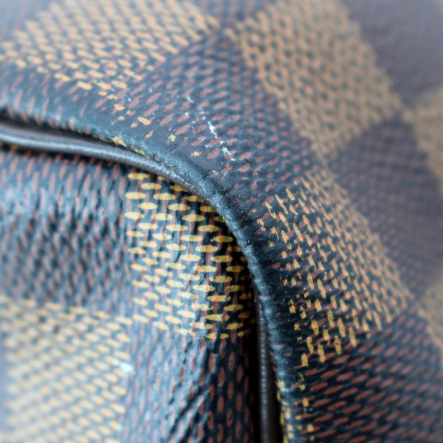LOUIS VUITTON  Speedy 35 Damier Ebene Satchel Bag Brown
