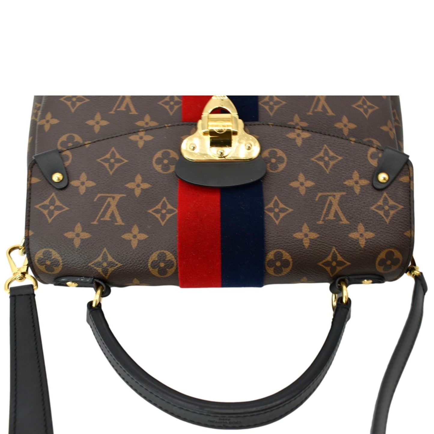 LOUIS VUITTON Georges MM Monogram Canvas Shoulder Bag Brown