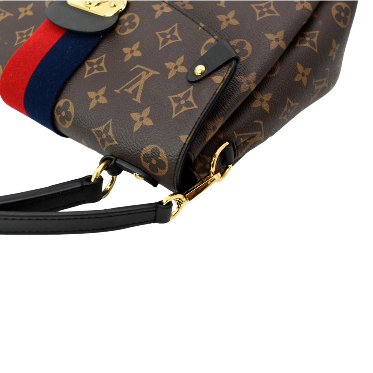 LOUIS VUITTON Georges MM Monogram Canvas Shoulder Bag Brown