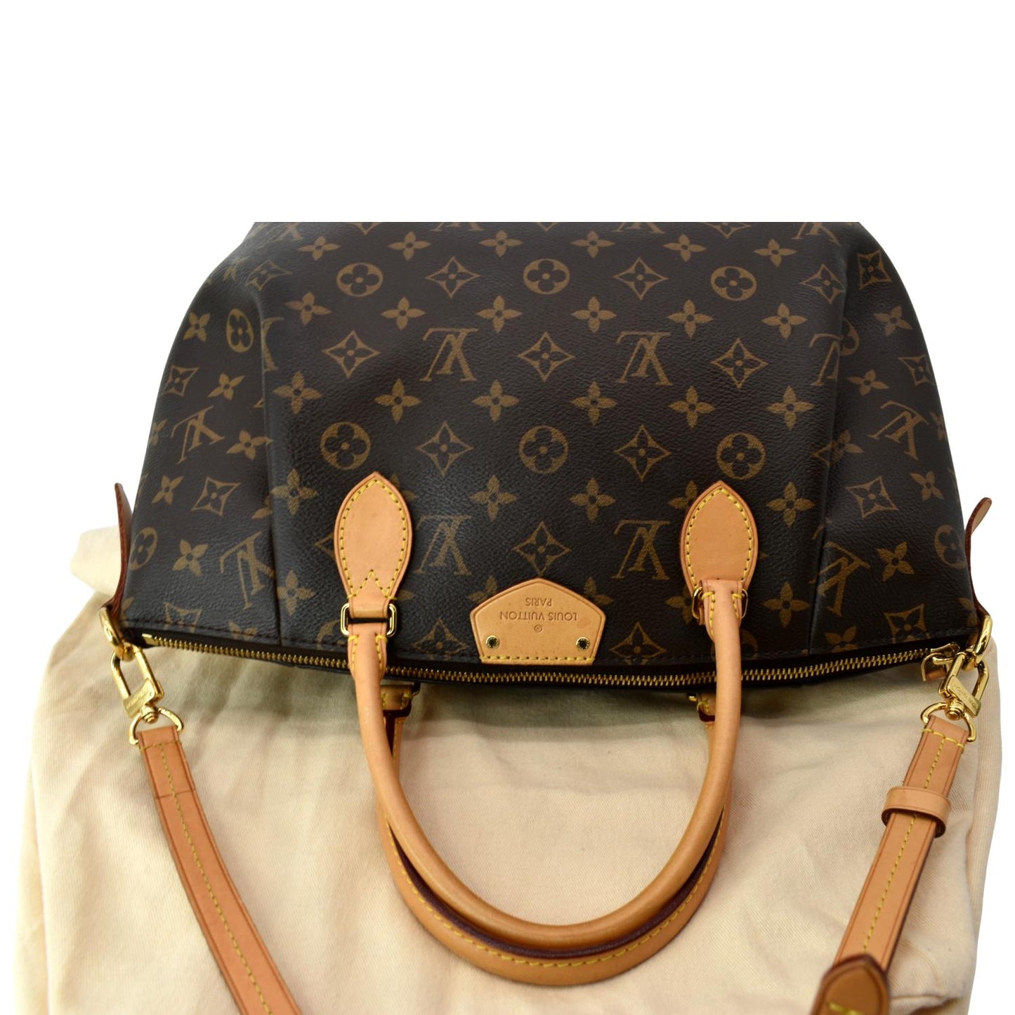LOUIS VUITTON Turenne MM Monogram Canvas 2 Way Shoulder Bag Brown