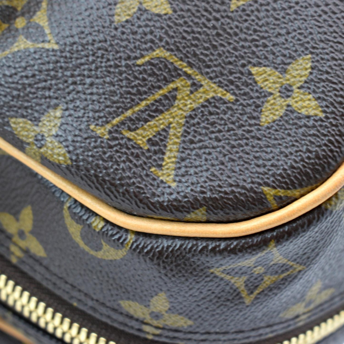 LOUIS VUITTON Carryall Monogram Canvas Satchel Bag Brown