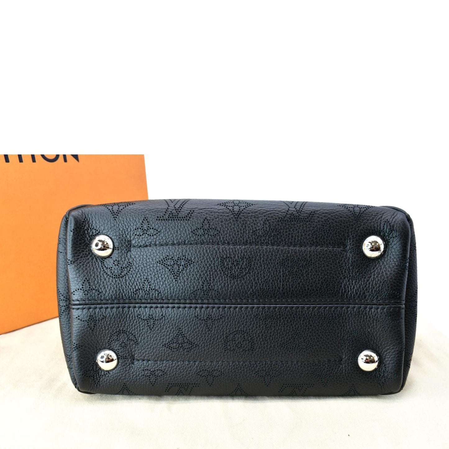 LOUIS VUITTON Hina PM Calf Leather Tote Shoulder Bag Black