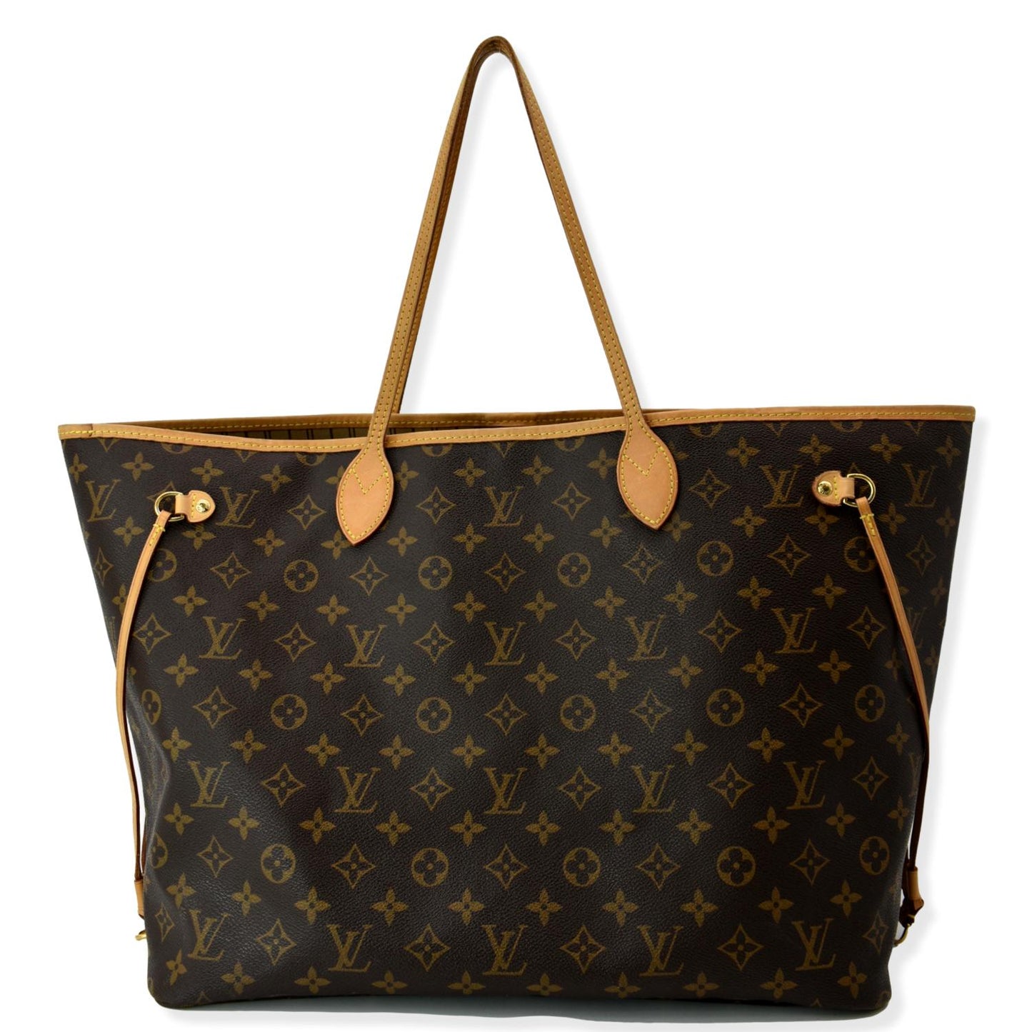 LOUIS VUITTON Neverfull GM Monogram Canvas Tote Bag Brown
