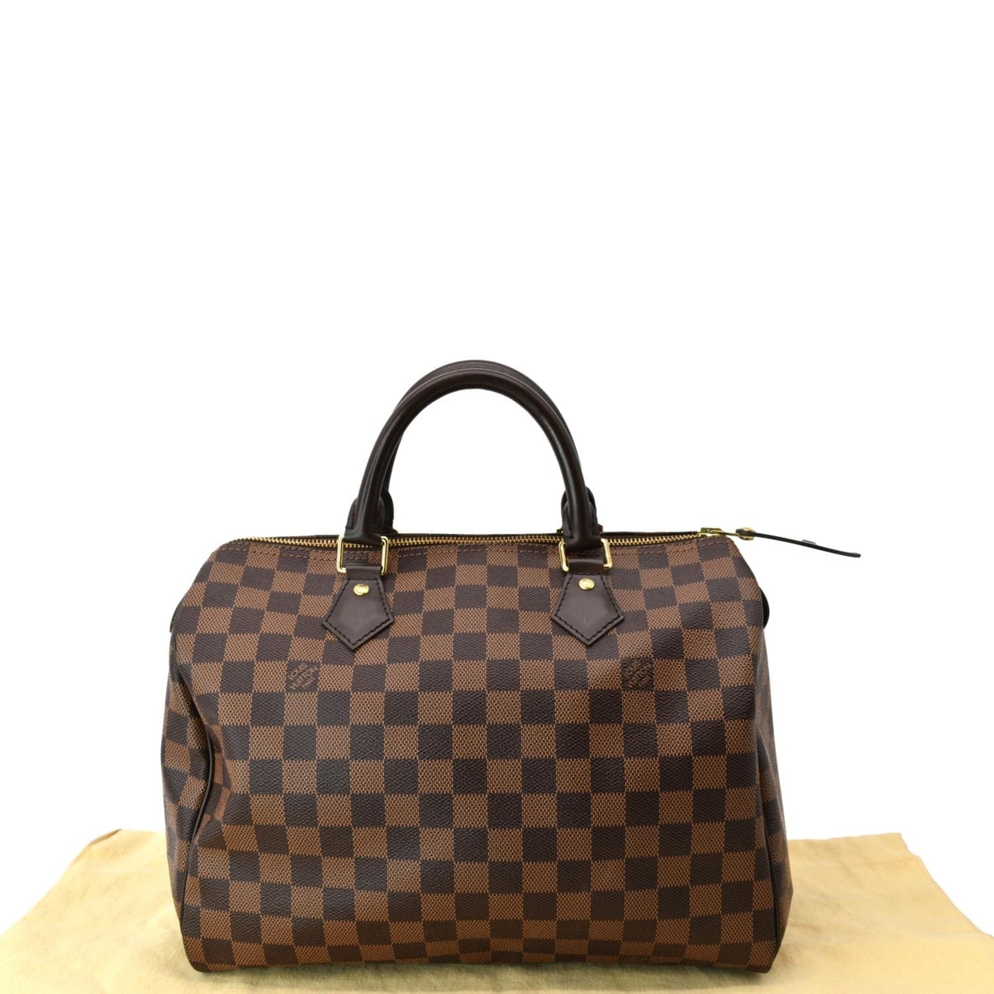 LOUIS VUITTON  Speedy 30 Damier Ebene Satchel Bag Brown