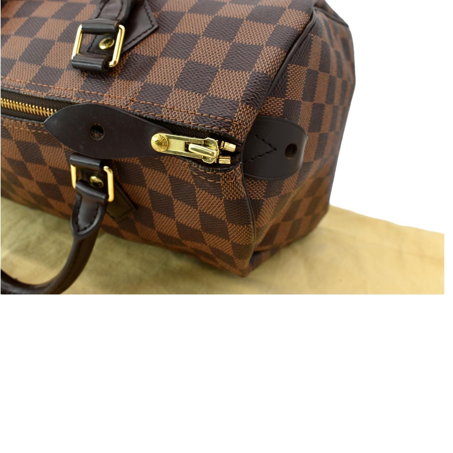 LOUIS VUITTON  Speedy 30 Damier Ebene Satchel Bag Brown